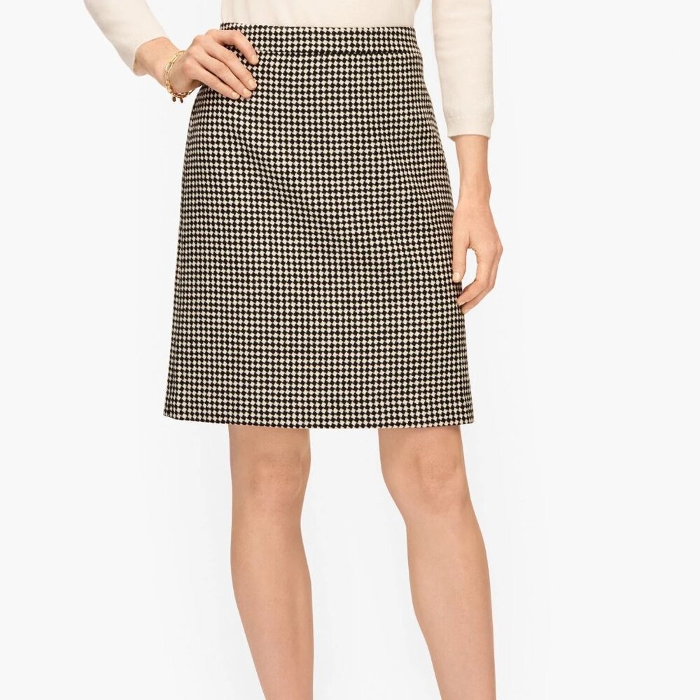 Talbots Diamond Print A-Line Skirt – NWT, Wool Blend, Size 6